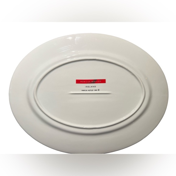 Marcus Notley  🇮🇪 EUC 2005 Beautiful Shamrock ☘️ Large White Platter 🍀 - Picture 3 of 3